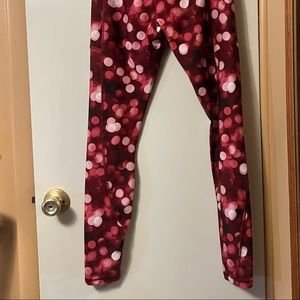 Avia High Waist Shades of Red Leggings/Yoga Pants